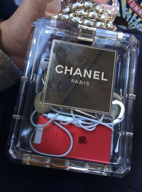 chanel clear box clutch|chanel clutch bag with chain.